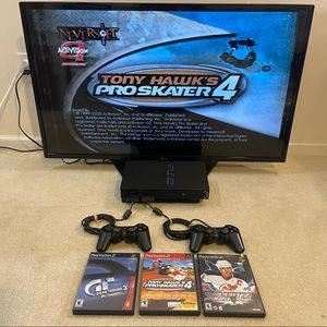 *SOLD* (BUNDLE) Sony Playstation 2 W/ 3 games & Accessories!!